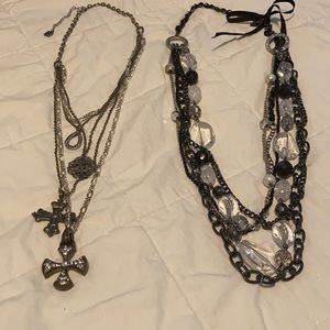 Multi layer edgy necklaces